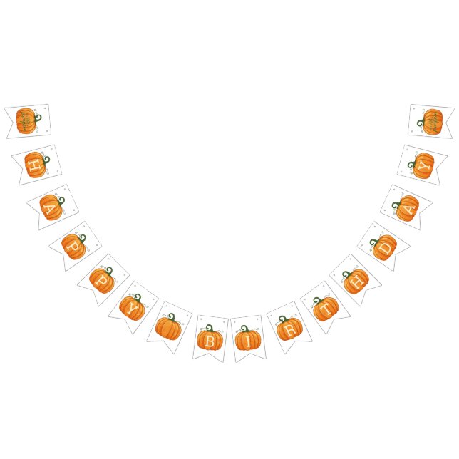 Banderines Calabaza de Naranja de caída de acuarela (Todo)