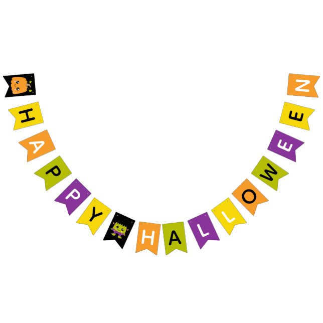 Banderines Calabaza feliz Halloween (Todo)
