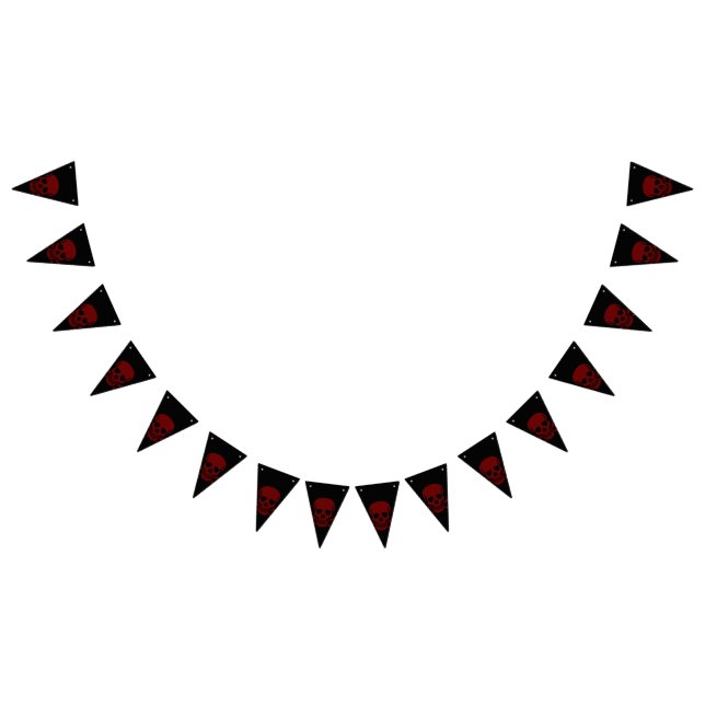 Banderines Calavera y huesos (Todo)