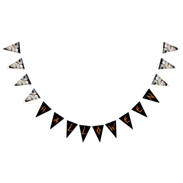 Banderines Calaveras asustadas con ojos de palomitas (Todo)