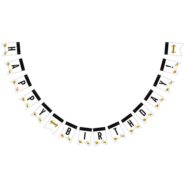 Banderines Camiones de construcción Cumpleaños tema (Todo)