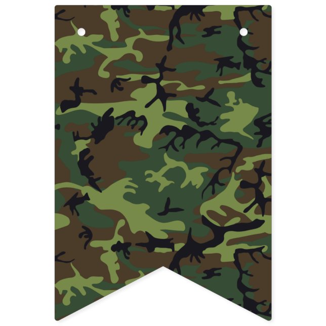 Banderines Camuflaje verde marrón. Camo tu (Primera bandera)