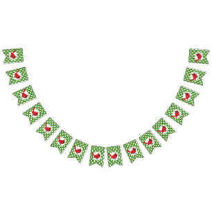 Banderines Cardenal rojo personalizado sobre el patrón de los