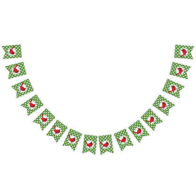 Banderines Cardenal rojo personalizado sobre el patrón de los (Todo)