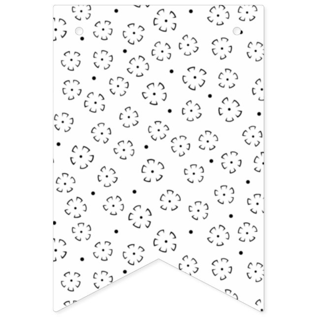 Banderines Carpeta de cumpleaños con flores personalizadas (Primera bandera)
