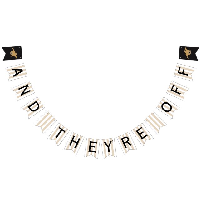 Banderines Carrera de caballos / Boda | Y están fuera (Todo)