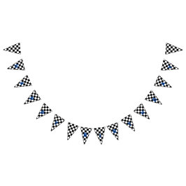 Banderines Carreras de negro y blanco a cuadros de verificaci