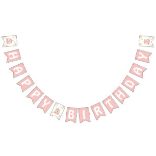 Banderines Caticorn Unicorn, Purpurina de oro rosado, gato
