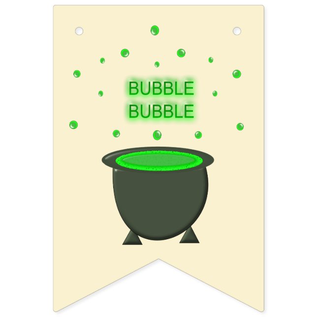 Banderines Cauldron y Bubbling Green Brew Halloween (Primera bandera)