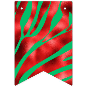 Banderines Cebra verde y roja
