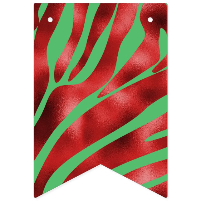 Banderines Cebra verde y roja (Primera bandera)