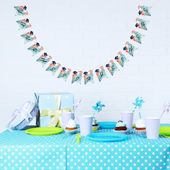 Banderines Celebración de graduación de color de agua (Subido por el creador)