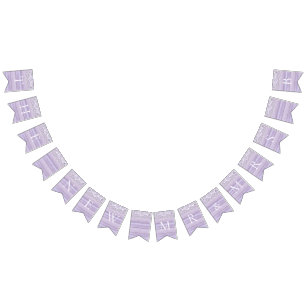 Banderines Celebración de la Madera Rústica del Lace & Lilac
