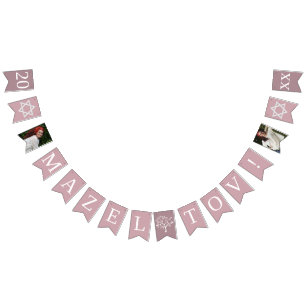 Banderines Celebración de Mazel Tov Bat Mitzvah