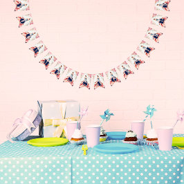 Banderines Celebración de Quinceanera de color de agua