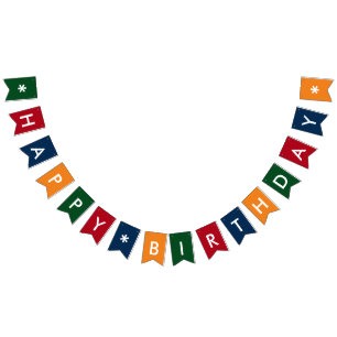 Banderines Celebración del feliz cumpleaños cualquier color