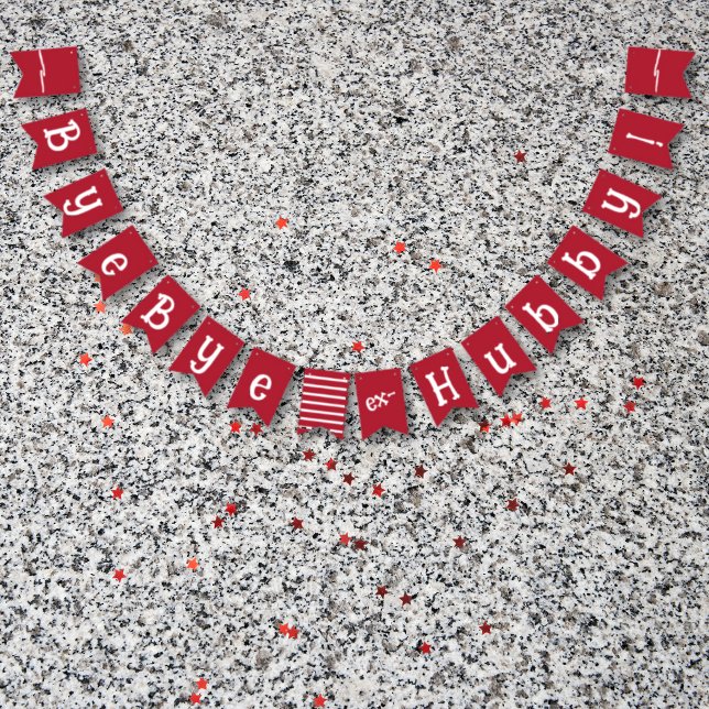 Banderines Celebración del Fiesta del divorcio, ex mariscal,  (Add these Bye Bye Ex Hubby bunting flags to your divorce party decor for a truly festive event! )