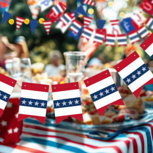 Banderines Celebración Patriótica de Estrellas y Franjas Amer