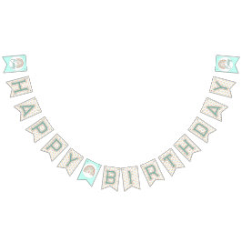 Banderines Chica Boho Birthday Magic Mint green
