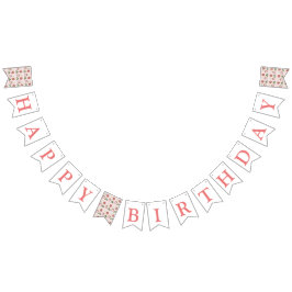 Banderines Chica Cute Red Strawberry Primer Fiesta de cumplea