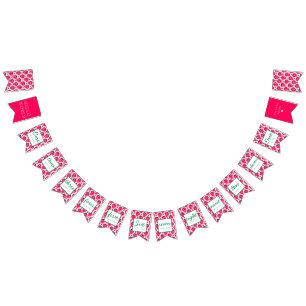 Banderines Chica de fresa Berry 1er cumpleaños Hitos