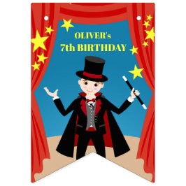 Banderines Chica mago muestra fiesta de cumpleaños