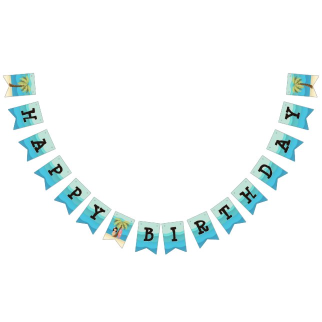 Banderines Chica Surfista de Hawái (Todo)