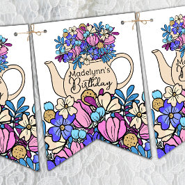 Banderines Chicas Birthday Tea Fiesta Floral