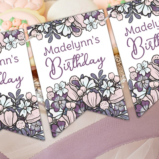 Banderines Chicas Birthday Tea Fiesta Floral (Subido por el creador)