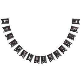 Banderines Chicas rosados de Llama Pajama Fiesta de resaca