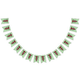 Banderines Christmas poinsetta bunting banner