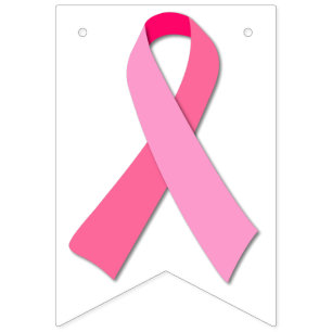 Banderines Cinta Rosa para la Conciencia del Cáncer de Seno