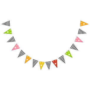 Banderines Citrus Black + White Stripe Twotti Fruity Birday