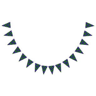 Banderines Clan escocés Blair Tartán