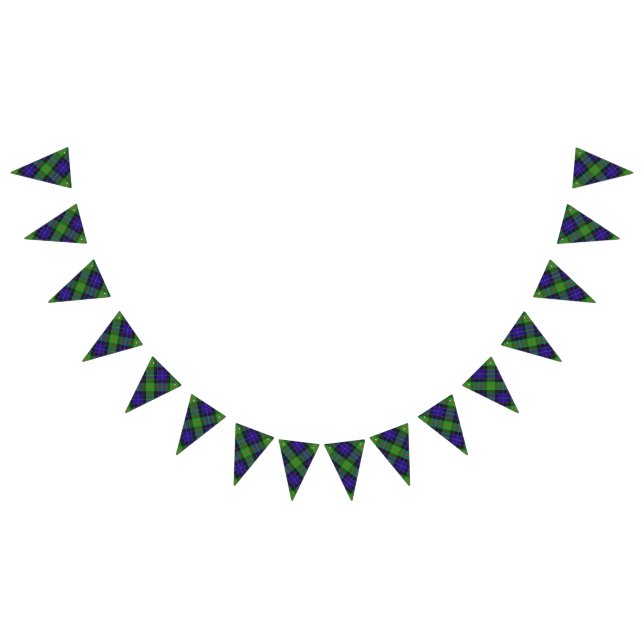 Banderines Clan escocés Gunn Tartán (Todo)