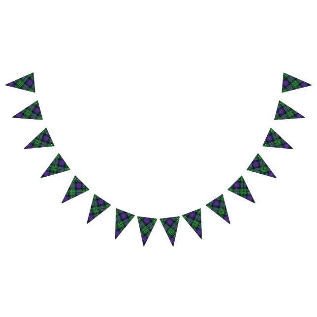 Banderines Clan escocés subió cazando el tartán (Todo)