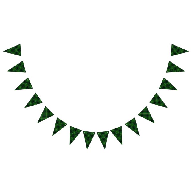 Banderines Clan MacArthur tartán verde y negro de Arturo (Todo)