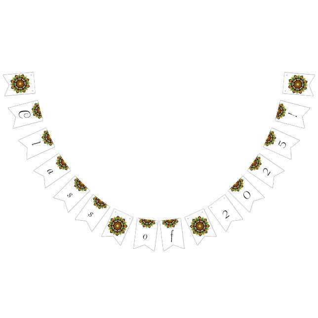 Banderines ¡Clase de 2025! Mandala en amarillo y bronceado (Todo)