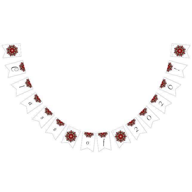 Banderines ¡Clase de 2026! Mandala en rojo (Todo)