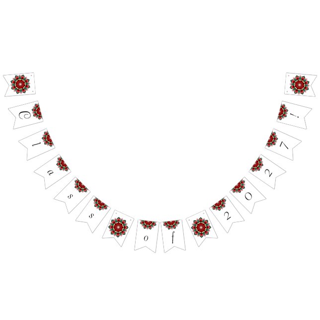 Banderines ¡Clase de 2027! Mandala en rojo (Todo)