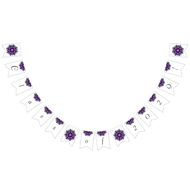 Banderines ¡Clase de 2029! Mandala en morado (Todo)