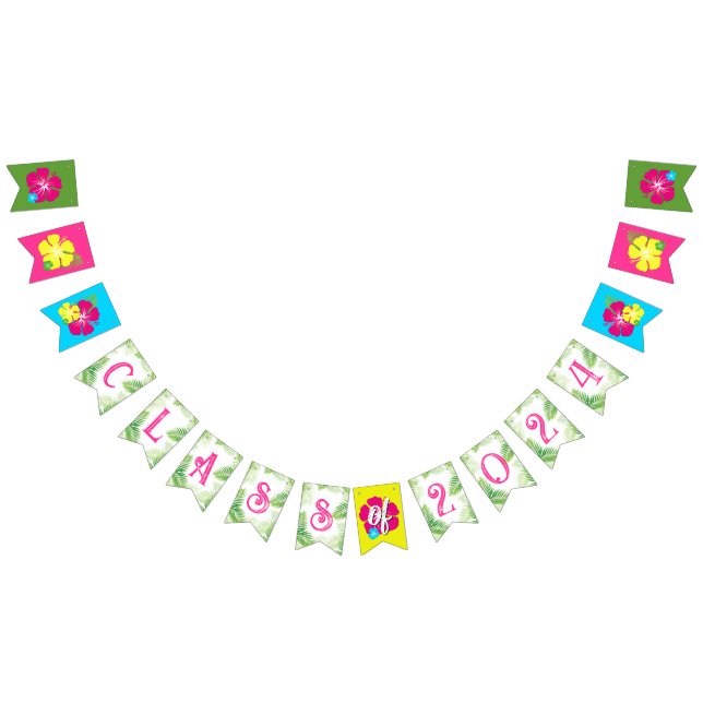 Banderines Clase de Banner de graduación de Luau tropical 202 (Todo)