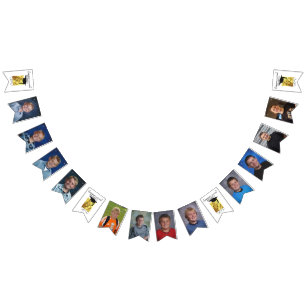 Banderines CLASE DE collage de fotos DE graduación de oro neg