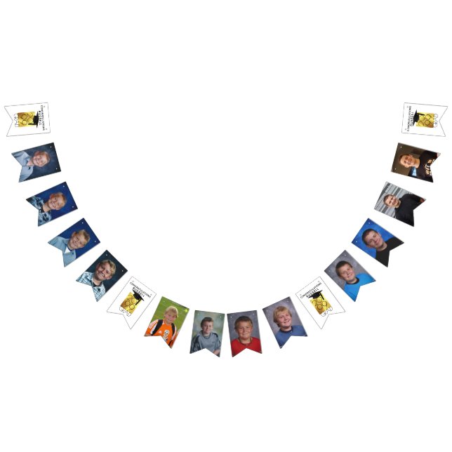 Banderines CLASE DE collage de fotos DE graduación de oro neg (Todo)