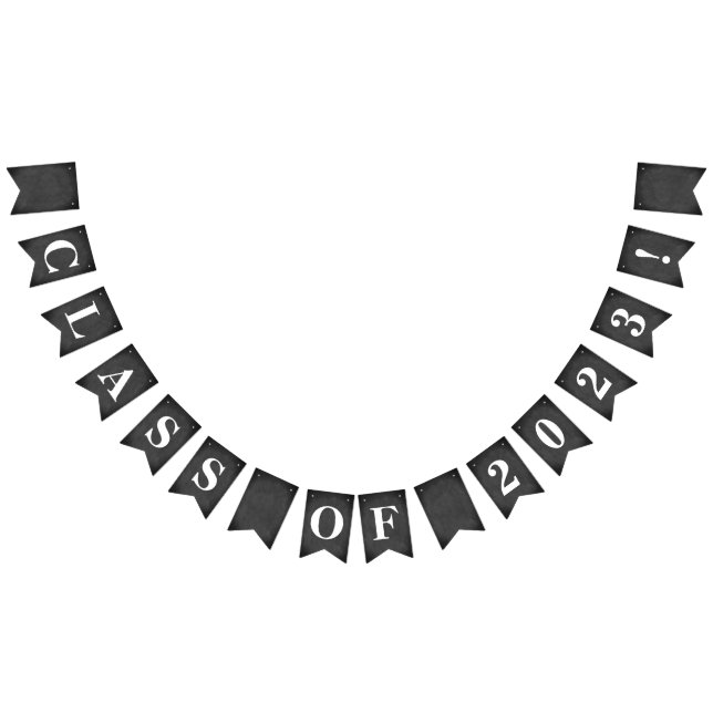 Banderines CLASE DE personalizable DE 2023 en Chalkboard Simu (Todo)