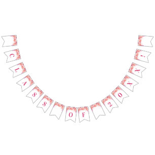 Banderines Clase del graduado de flores de la acuarela del