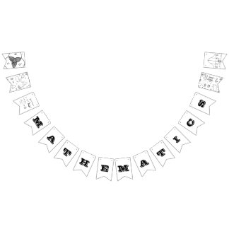Banderines Clase matemática | Decoración Minimalista en blanc