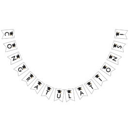 Banderines Clase moderna de graduación de escritura negra 202