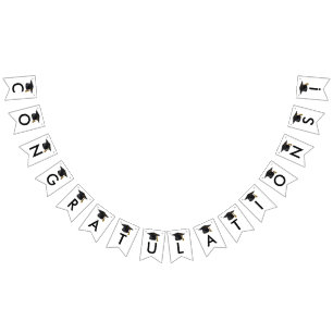 Banderines Clase moderna de graduación de escritura negra 202