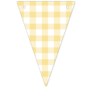 Banderines Clásico Gingham Amarillo Canario